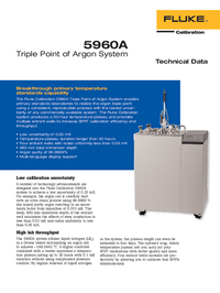 Thumbnail of document Data Sheet - 5960A Triple Point of Argon System